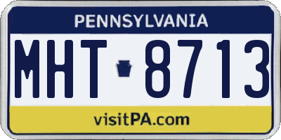 PA license plate MHT8713