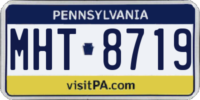 PA license plate MHT8719