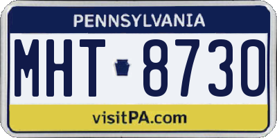 PA license plate MHT8730