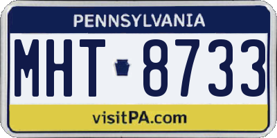 PA license plate MHT8733