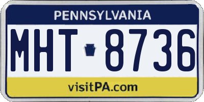 PA license plate MHT8736