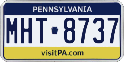 PA license plate MHT8737
