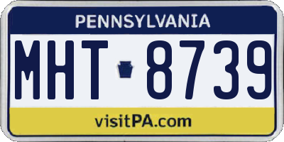 PA license plate MHT8739