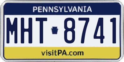 PA license plate MHT8741