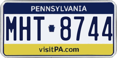 PA license plate MHT8744