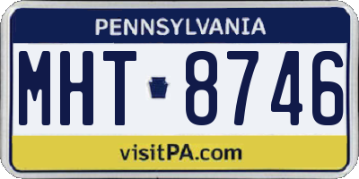 PA license plate MHT8746
