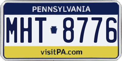 PA license plate MHT8776
