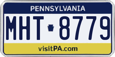 PA license plate MHT8779