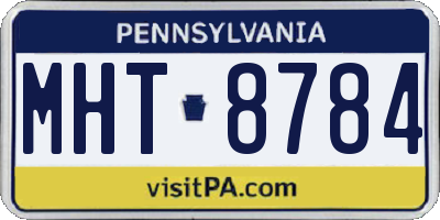PA license plate MHT8784