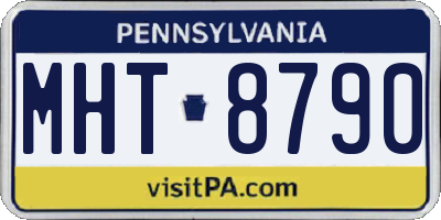 PA license plate MHT8790