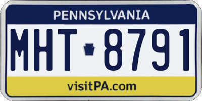 PA license plate MHT8791