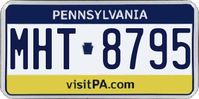 PA license plate MHT8795