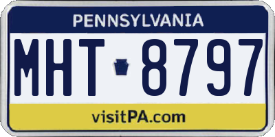 PA license plate MHT8797