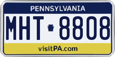 PA license plate MHT8808