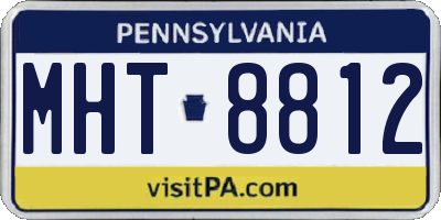 PA license plate MHT8812