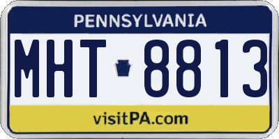 PA license plate MHT8813