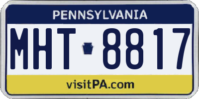 PA license plate MHT8817