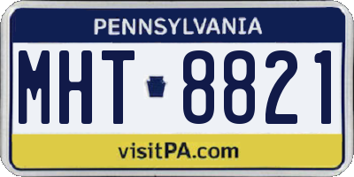 PA license plate MHT8821