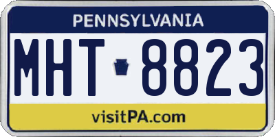 PA license plate MHT8823
