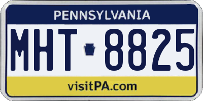 PA license plate MHT8825