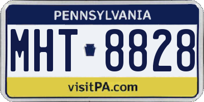 PA license plate MHT8828