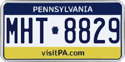 PA license plate MHT8829