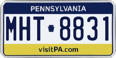 PA license plate MHT8831