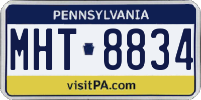 PA license plate MHT8834