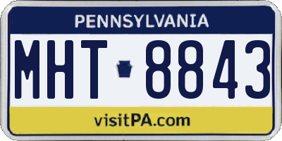 PA license plate MHT8843