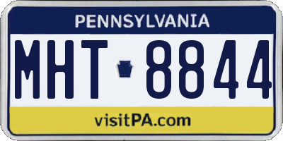 PA license plate MHT8844
