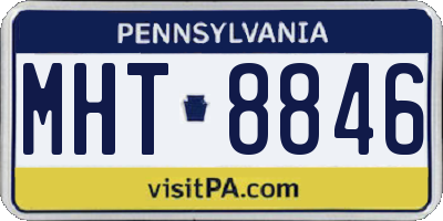 PA license plate MHT8846