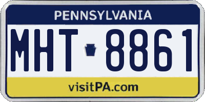 PA license plate MHT8861