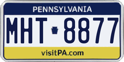 PA license plate MHT8877