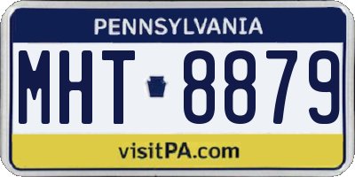 PA license plate MHT8879
