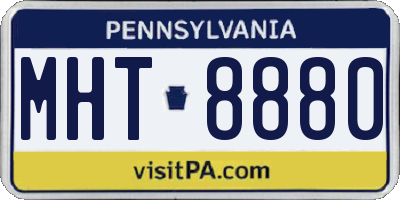 PA license plate MHT8880