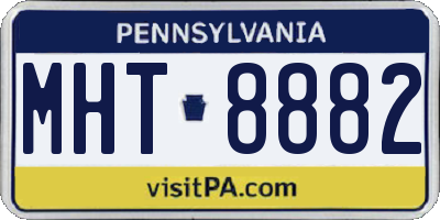 PA license plate MHT8882