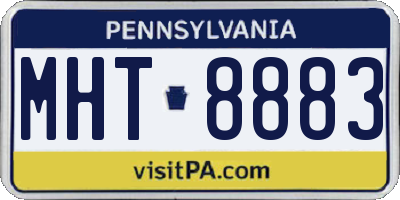 PA license plate MHT8883