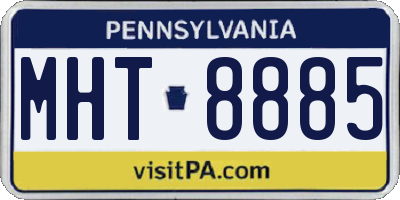 PA license plate MHT8885