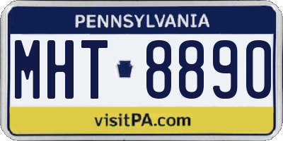PA license plate MHT8890