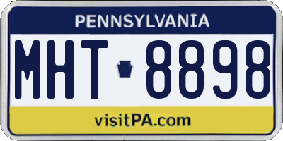 PA license plate MHT8898