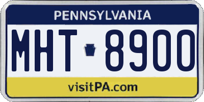 PA license plate MHT8900