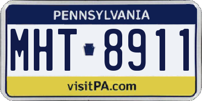 PA license plate MHT8911