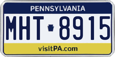PA license plate MHT8915