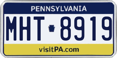 PA license plate MHT8919