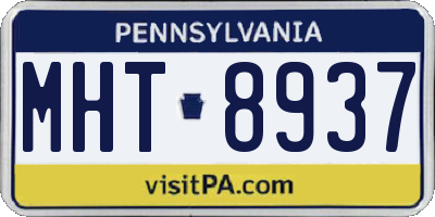 PA license plate MHT8937