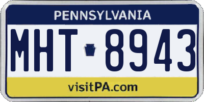 PA license plate MHT8943