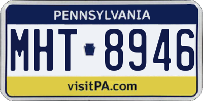 PA license plate MHT8946
