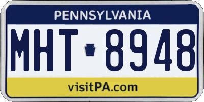PA license plate MHT8948