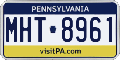 PA license plate MHT8961