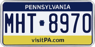 PA license plate MHT8970